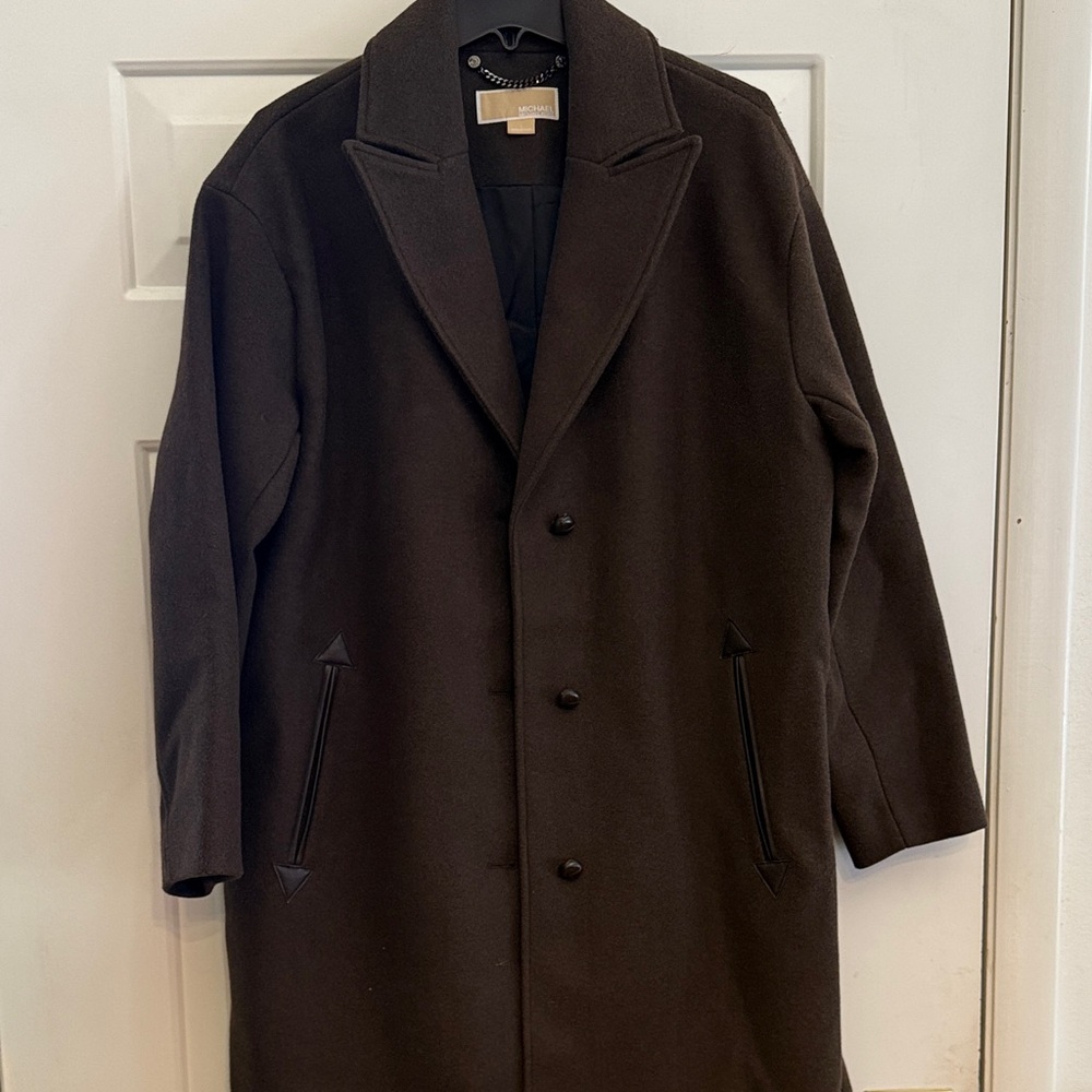 Michael Kors Chocolate Brown Coat. Size L. NWOT